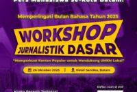 Flyer Workshop Jurnalistik darar AJI Batam. Foto:Istimewa
