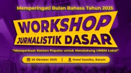 Flyer Workshop Jurnalistik darar AJI Batam. Foto:Istimewa