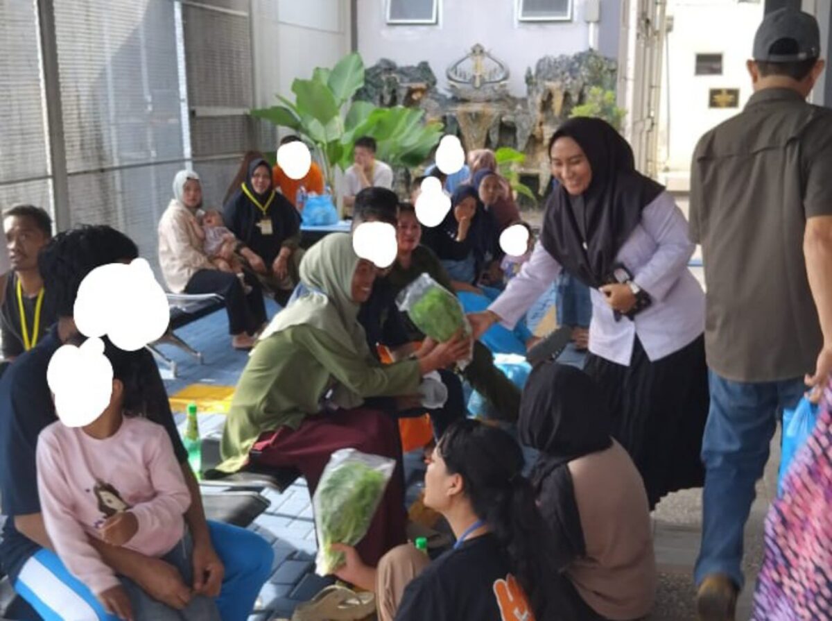 Rutan bagikan hasil panen ke masyarakat. Foto:Ist