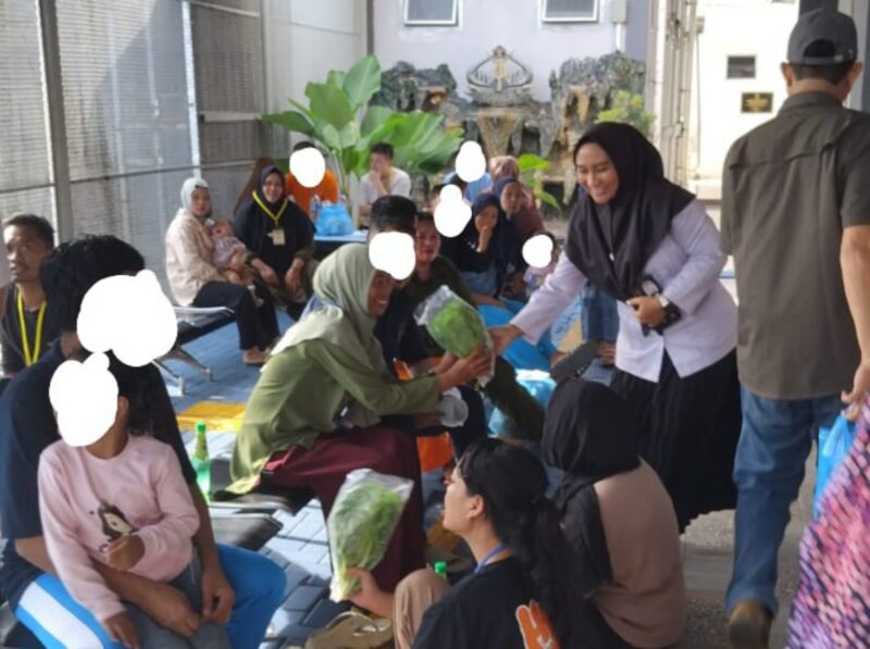 Rutan bagikan hasil panen ke masyarakat. Foto:Ist