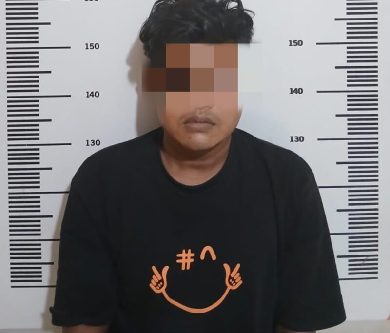Terduga pelaku pencabulan diamankan di Polsek Sagulung. Foto:dok/Polsek