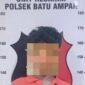 Pelaku persetubuhan anak dibawah umur yang ditangkap Polsek Batu Ampar. Pelaku terancam 15 tahun penjara, Sabtu (11/10/2025). Matapedia6.com/Dok Polsek