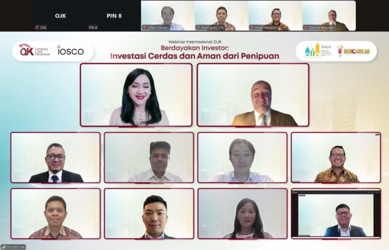 OJK International Webinar bertema “Empowering Investors: Invest Wisely and Stay Safe from Fraud and Scams” yang digelar hybrid, Kamis (9/10/2025). Foto:OJK Kepri