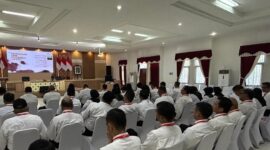 Pj Sekda Batam Firmansyah Pelatihan Kepemimpinan Administrator (PKA) Angkatan IV tahun 2025 yang digelar PPSDM Yogyakarta secara virtual, Rabu (1/10/2025). Foto:Diskominfo