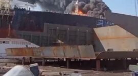 Ledakan Kapal di PT ASL. Foto:Istimewa