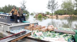 40,4 ton beras yang diamankan oleh Intelijen Kodim 0316/Batam dan Detasemen Polisi Militer (Denpom) 1/6 Batam di pelabuhan haji sage Tanjung Sengkuang, Batu Ampar, pada Senin (24/11/2025). Matapedia6.com/Diskominfo