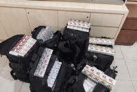 Puluhan slop rokok tanpa pita cukai yang diamankan petugas Bea Cukai di pelabuhan Punggur, Kota Batam hendak diselundupkan ke Tanjung uban. Matapedia6.com/Dok Bea Cukai.