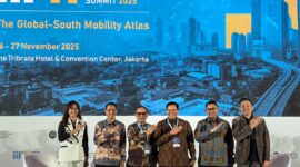 Direktur Investasi BP Batam, Dendi Gustinandar saat berbicara dalam forum Indonesia International Transport Summit (IITS) 2025 di Jakarta, Kamis (27/11/2025). Foto:Humas