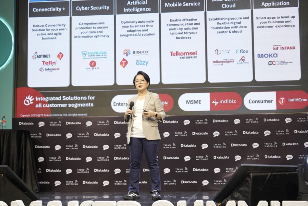Direktur Enterprise & Business Service Telkom, Veranita Yosephine, dalam Trend Maker Summit 2025, Jimbaran (27/11/2025). Foto:Telkom/matapedia