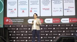 
Direktur Enterprise & Business Service Telkom, Veranita Yosephine, dalam Trend Maker Summit 2025, Jimbaran (27/11/2025). Foto:Telkom/matapedia