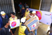 Indosat salurkan bantuan kepada korban bencana alam di Aceh Tamiang. Foto:Istimewa