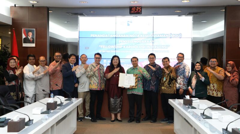 Nota Kesepahaman (MoU) penyelenggaraan Fellowship Kardiologi Intervensi, Kamis (18/12/2025). Foto:Ist