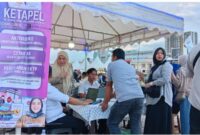 Kepala Disdukcapil Kota Batam, Adisthy saat di Bazar Batamliciouz di Taman Pasific, Nagoya, Rabu (23/12/2025). Foto:Yul/matapedia