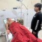 Korban saat berada di Rumah Sakit Embung Fatimah Batam beberapa hari lalu. Foto:dok/Polsek Sagulung