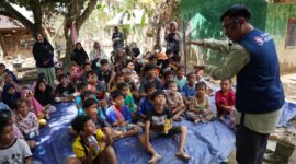 Kegiatan trauma healing bagi anak-anak terdampak bencana Sumatera oleh TelkomGroup. Foto:Telkom