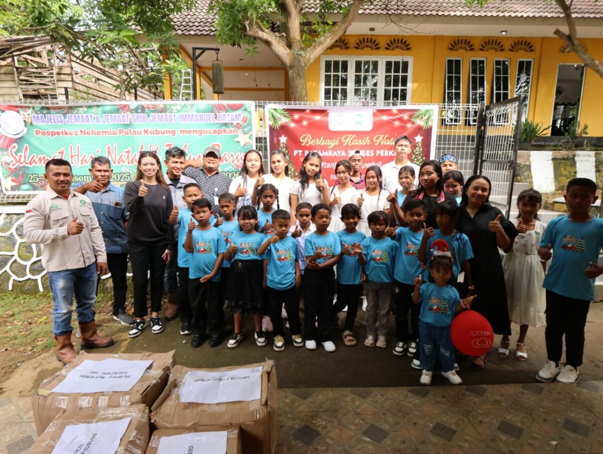 Panbil Group tebar Natal bersama anak pulau. Foto:Istimewa