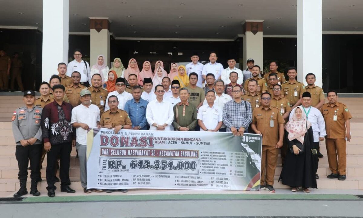 Pengumpulan donasi korban bencana alam di Sumatera. Foto:Diskominfo Batam