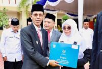 Upacara Hari Amal Bakti (HAB) ke-80 Kementerian Agama Republik Indonesia Tahun 2026 di MAN 1 Batam, Sagulung, Sabtu (3/1/2026). Foto:Diskominfo