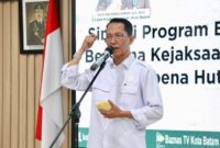 Wali Kota Batam Amsakar Achmad saat memberikan arahan pada kegiatan Sinergi Program BAZNAS Kota Batam dalam rangka Hari Ulang Tahun (HUT) ke-25 BAZNAS, yang digelar di Aula Kejari Batam, Senin (26/1/2026). Matapedia6.com/ Diskominfo