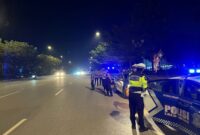 Patroli polisi cegah balap liar dan premanisme pada Sabtu (10/1/2026). Foto:Dok/Humas Polresta Barelang