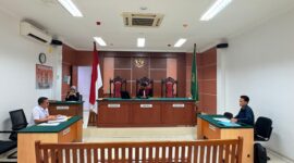 Tim JPN Kejari Batam—dipimpin Jefri Hardi, S.H., M.H saat di persidangan Pengadilan Negeri Batam beberapa hari lalu. Foto:Istimewa