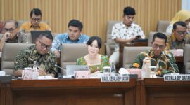 Kepala BP Batam Amsakar Achmad dan Wakil Kepala BP Batam Li Claudia saat RDP dengan DPR RI beberapa hari lalu. Foto:Humas BP