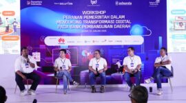 Telkom bersama Asbanda menggelar Workshop Asbanda & BPD Seluruh Indonesia sebagai upaya mendorong percepatan transformasi digital Bank Pembangunan Daerah di Batam, Kamis (22/1). Foto:Istimewa
