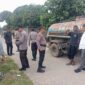 Polsek Batu Ampar kawal langsung distribusi tangki air bersih untuk masyarakat Tanjung Sengkuang, Jumat (23/1/2026). Foto:Dok/Polsek