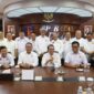 Kepala BP Batam Amsakar Achmad menyambut kepengurusan baru Kamar Dagang dan Industri (KADIN) Kota Batam dan KADIN Provinsi Kepulauan Riau. Foto:Humas BP