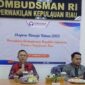 Kepala Perwakilan Ombudsman Kepri, Lagat Parroha Patar Siadari saat memberikan pemaparan hasil kerja sepanjang tahun 2025, di kantornya, Selasa (27/1/2026). Matapedia6.com/Luci