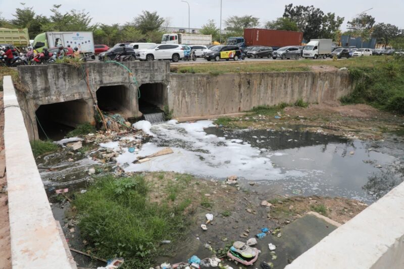Drainase simpang Kepri Mall yang berada di K Square. Foto:Dok. Diskominfo Batam