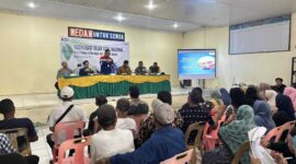 Pertamina Patra Niaga Regional Sumatera Bagian Utara (Sumbagut) memperketat pengamanan Objek Vital Nasional (Obvitnas) dan jalur pipa BBM di wilayah operasional Fuel Terminal Medan di Aula Kantor Camat Medan Belawan, Kamis (5/2/2026). Foto:Pertamina