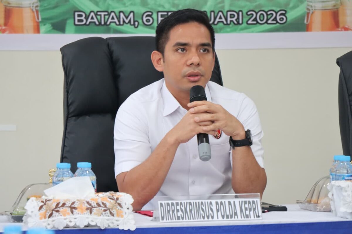 Dirreskrimsus Polda Kepri Kombes Pol Silvester M.M saat rapat Satgas Pangan beberapa hari lalu. Foto:Humas Polda Kepri