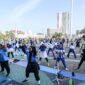 Ratusan warga Batam memadati Lapangan Engku Putri dalam Panbil Wellness Weekend. Zumba Party dan Poundfit Vaganza, Minggu (8/2/2026). Foto:Istimewa