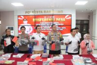 Kapolresta Barelang Kombes Pol Anggoro Wicaksono dalam konferensi pers ungkap kasus narkotika di Batam, yang digelar di Lobby Polresta Barelang, Rabu (11/2/2026). Matapedia6.com/Dok Humas Polresta