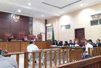 Sidang Jasa Pandu di Pengadilan Negeri Tanjungpinang hadirkan saksi ahli dari Kementerian Perhubungan pada Senin (9/2/2026). Foto:Rega/matapedia