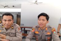 Kapolsek Batu Aji AKP Bayu Rizki Subagyo didampingi Waka Polsek Batu Aji dalam kopi morning dengan media, Selasa (10/2/2026). Foto:Rega/matapedia