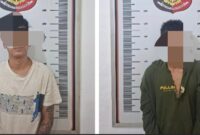 Terduga pelaku curanmor saat diamankan di Polsek Sagulung. Foto:Ist