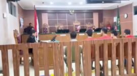 Pembacaan tuntutan terhadap terdakwa kasus sabu 2 ton di Pengadilan Negeri Batam beberapa hari lalu. Foto:Hen/matapedia