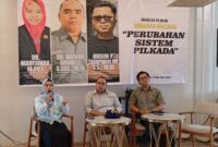 Diskusi publik menakar wacana perubahan sistem Pilkada pada Selasa (24/2/2026). Foto:Rega/matapedia