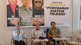 Diskusi publik menakar wacana perubahan sistem Pilkada pada Selasa (24/2/2026). Foto:Rega/matapedia