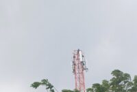 Pria yang manjat tower menjadi tonton warga di Batu Aji, Rabu (25/2/2026). Foto:Rega/matapedia