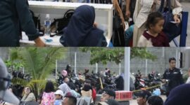 Para pemudik saat hendak pulang di pelabuhan. Foto:Istimewa