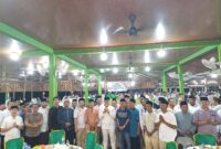 Wakil Ketua I DPRD Kota Batam bersama tim dan relawan Partai Gerindra dari Kecamatan Sekupang, Belakang Padang, Bulang, dan Galang dalam agenda silaturahmi serta buka puasa bersama di kawasan Patam Lestari, Jumat (13/3/2026). Foto:Istimewa