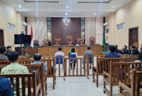 Suasana saat sidang putusan di Pengadilan Tipikor pada Pengadilan Negeri Tanjungpinang, Kamis (12/3/2026). Foto:Istimewa