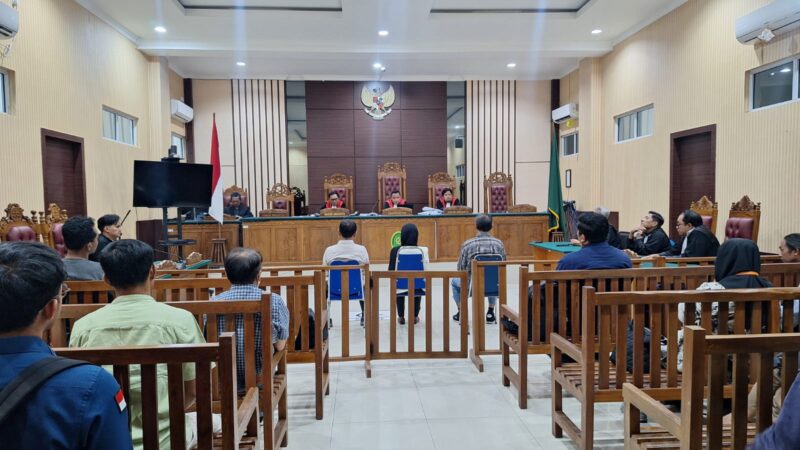 Suasana saat sidang putusan di Pengadilan Tipikor pada Pengadilan Negeri Tanjungpinang, Kamis (12/3/2026). Foto:Istimewa