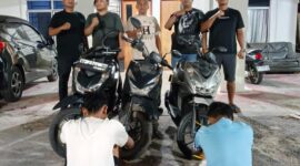 Dua terduga pelaku pencurian bermotor ditangkap buser Polsek Sagulung. Foto:Istimewa