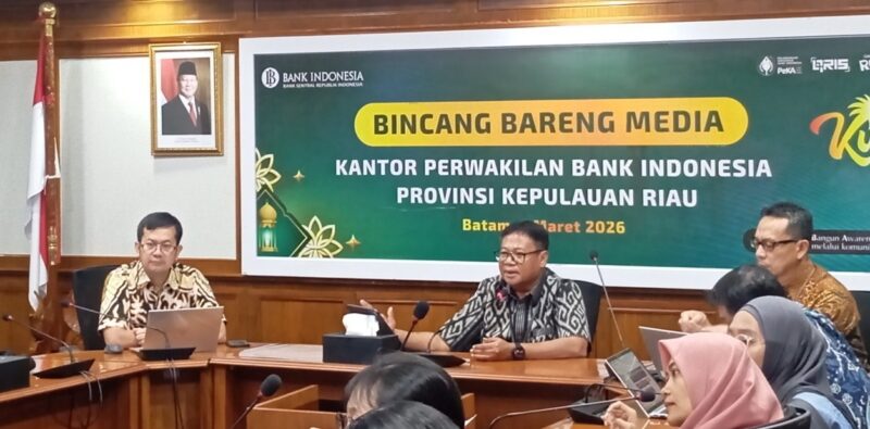 Kepala Perwakilan Bank Indonesia Provinsi Kepulauan Riau Rony Widijarto bersama media pada Selasa (3/2/2026). Foto:Rega/matapedia