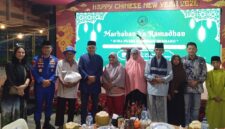 Kepala BP Batam Amsakar Achmad dan Ketua Iperindo Kepri Ali Ulai serta Sekretaris Iperindo Tia saat buka puasa bersama, Kamis (5/3/2026). Foto:Rega/matapedia