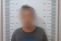 Terduga pelaku saat diamankan Polsek Sagulung. Foto:Ist